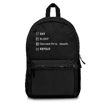 Discover Eat Sleep geometry dash repeat Backpacks