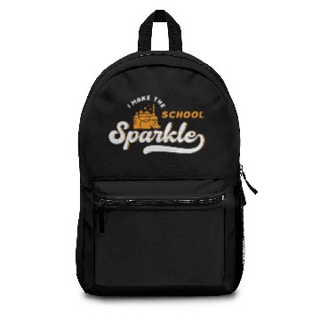Discover Funny Janitor Quote School Custodian Backpacks