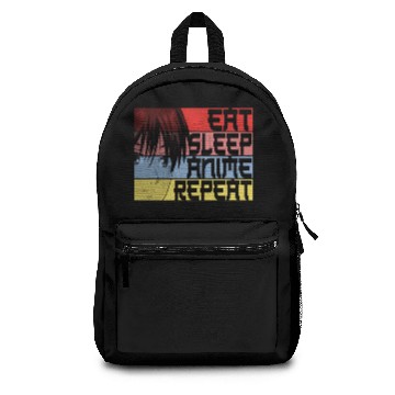 Discover Eat Sleep Anime Repeat Backpacks