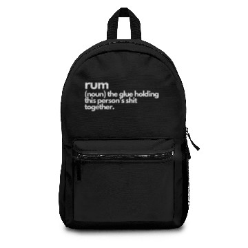 Discover Rum (noun) - Graphic Design Backpacks