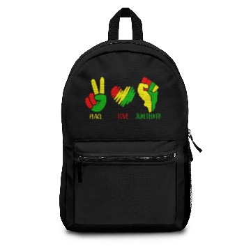 Discover Peace Love Juneteenth Backpacks