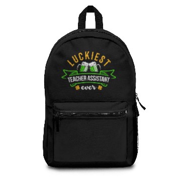 Discover Luckiest Teacher Assistant Ever Teaching Saint Backpacks