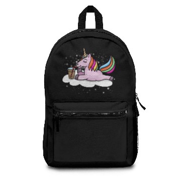 Discover Unicorn Drinking Boba Milk Tea Backpacks