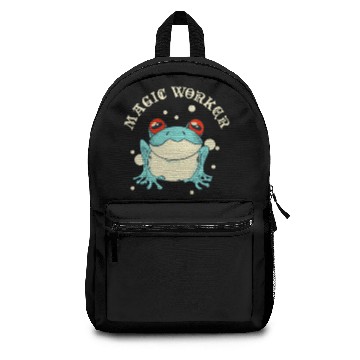 Discover Magic Worker Frog Cottagecore Aesthetic Backpacks