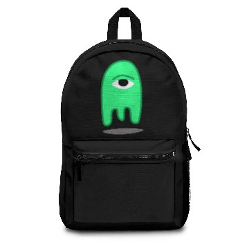 Discover green alien cyclops Backpacks