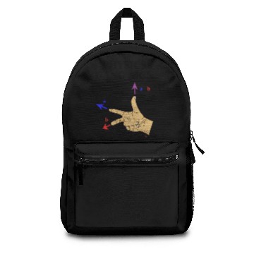 Discover Physics Gang Sign Right Hand Rule Backpacks