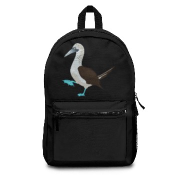 Discover Blue Footed Booby Bird Illustration Backpacks