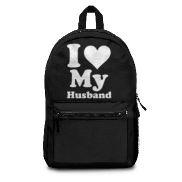 Discover I love my husband Backpacks