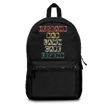 Discover Husband Dad Lawn Care Legend Lawnmowing Expert Backpacks