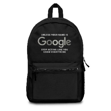 Discover Unless your name is Google Backpacks