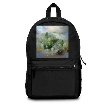 Discover Green quartz crystal gemstone Backpacks