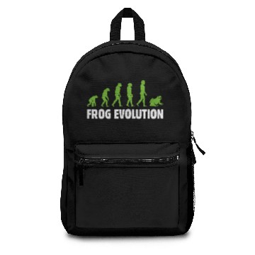 Discover Frog Evolution - Funny Frog Lover Evolution Backpacks