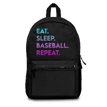 Discover eat sleep baseball repeat Backpacks