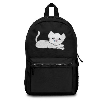 Discover cat sad tear animal Backpacks