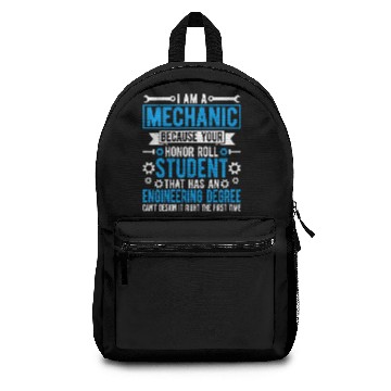 Discover Funny Automotive Auto Mechanic Saying Backpacks