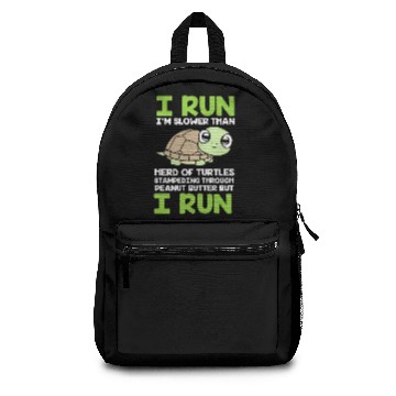 Discover Funny Runner Marathon Turtle Running Backpacks