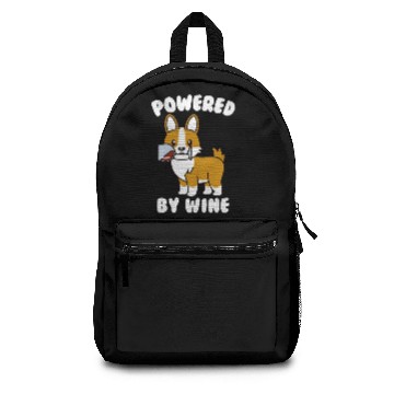 Discover Corgi Powered By Wine Backpacks