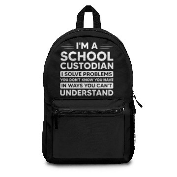 Discover School Custodian Appreciation Problems Janitor Fun Backpacks