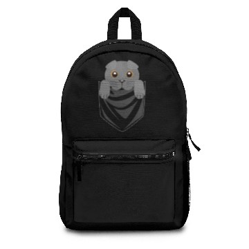 Discover Scottish Fold Cat Pocket Graphic Backpacks