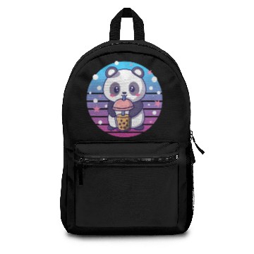 Discover Panda Bear Boba Milk Tea Funny Bubble Tea Lovers Backpacks