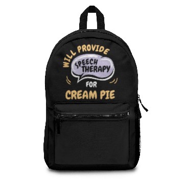 Discover Provide Speech Therapy for Cream Pie Funny Backpacks