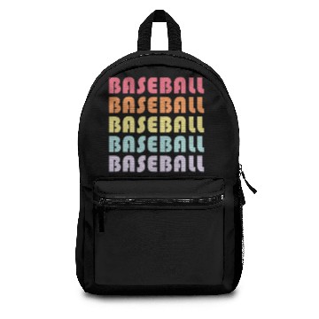 Discover Retro Rainbow Baseball Backpacks