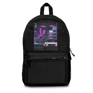 Discover Vaporwave Car Synthwave City Backpacks