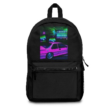 Discover Vaporwave Car Synthwave City Backpacks