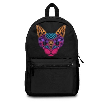 Discover Black Neon Cat Backpacks