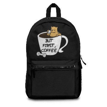 Discover But First Coffee Yorkshire Terrier Backpacks