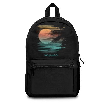 Discover Artistic Key West Florida Palm Tree Vacation Backpacks