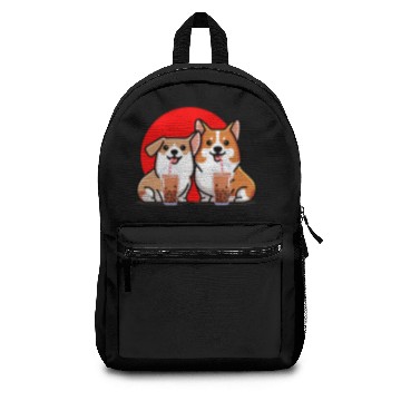 Discover BOBA MILK TEA CORGI 4500x5400 Backpacks
