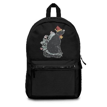 Discover Santa Black Cat Tangled Up In Christmas Tree Light Backpacks