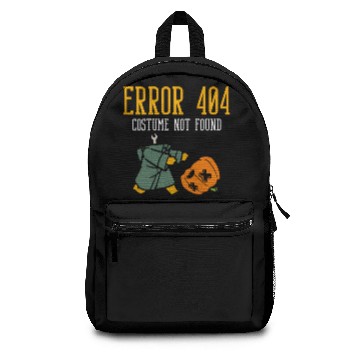 Discover Error 404 Costume Not Found Halloween Pumpkin Head Backpacks