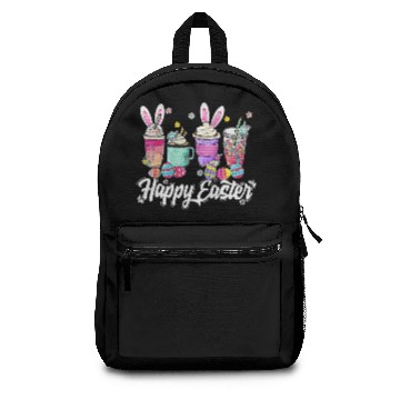 Discover Easter Coffee Bunny Latte Coffee Christian Easter Backpacks