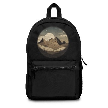 Discover brown mountains circle Backpacks