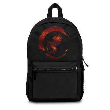 Discover Fiery Bird Monogram E Backpacks