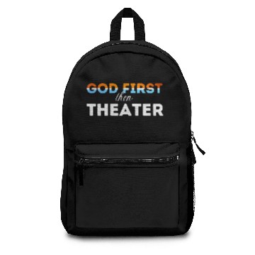 Discover God First then theater Backpacks