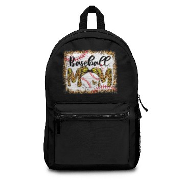 Discover Bleached Softball Baseball Mom Leopard Mothers Day Backpacks