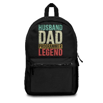 Discover Husband Dad Programmer Legend Backpacks