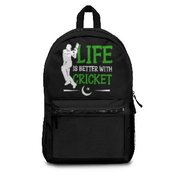 Discover Life Is Better With Cricket Player Cricketer Backpacks
