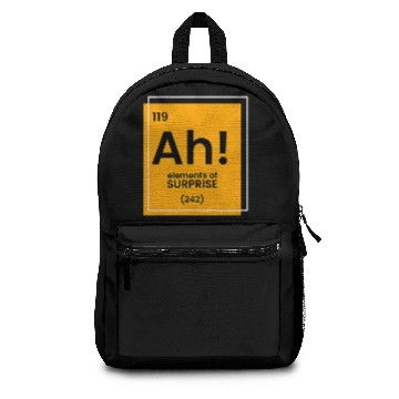 Discover Ah Element of surprise funny Chemist merch funny c Backpacks