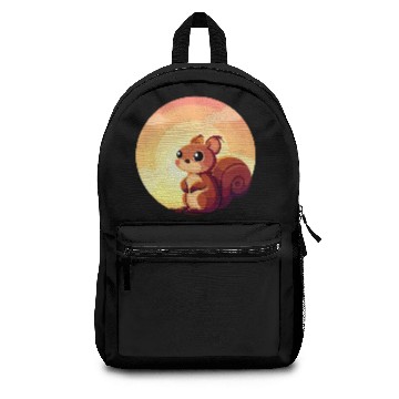 Discover Squirrel Round Sunset Design Backpacks