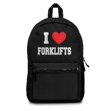 Discover I Love Forklifts Backpacks