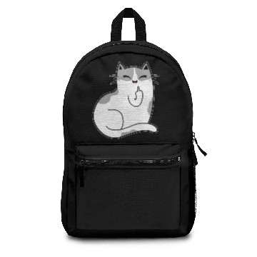 Discover Funny Cat Middle Finger 1 Backpacks