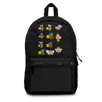 Discover bee, bees, cute, nature, save the bees, yellow Backpacks