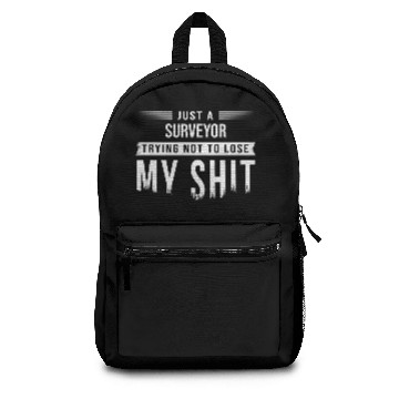 Discover Land Surveyor Saying Backpacks