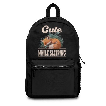 Discover Cute While Sleeping Cute Fox Sleeping for a Fox Backpacks