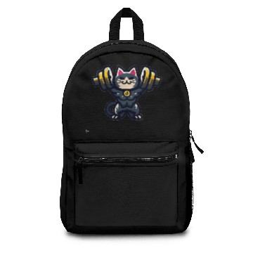 Discover Weight Lifting Lucky Cat Backpacks