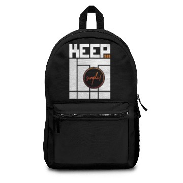Discover Keep it simple! inspirational cozy life quotes Backpacks